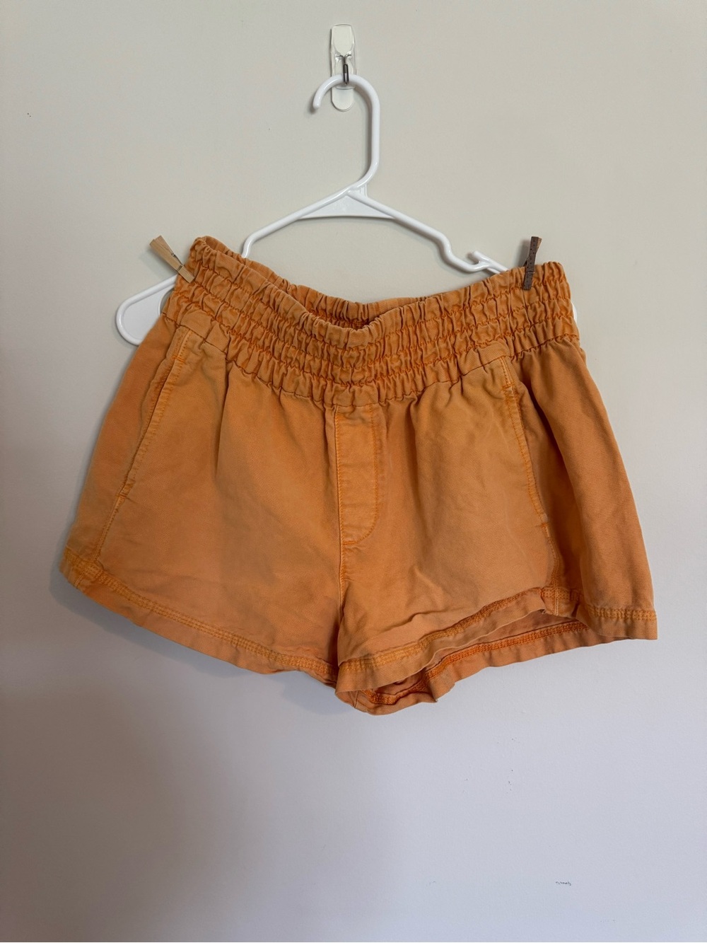 aerie Orange Smocked Waist Lounge Shorts